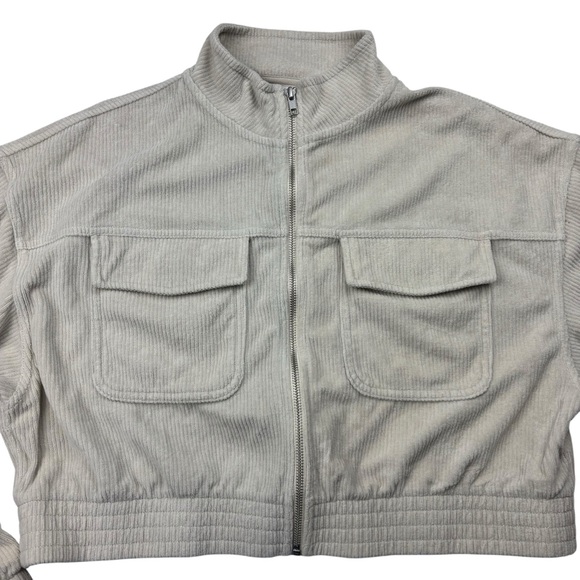 Aerie Velour Corduroy Cropped Jacket LARGE - Picture 3 of 12